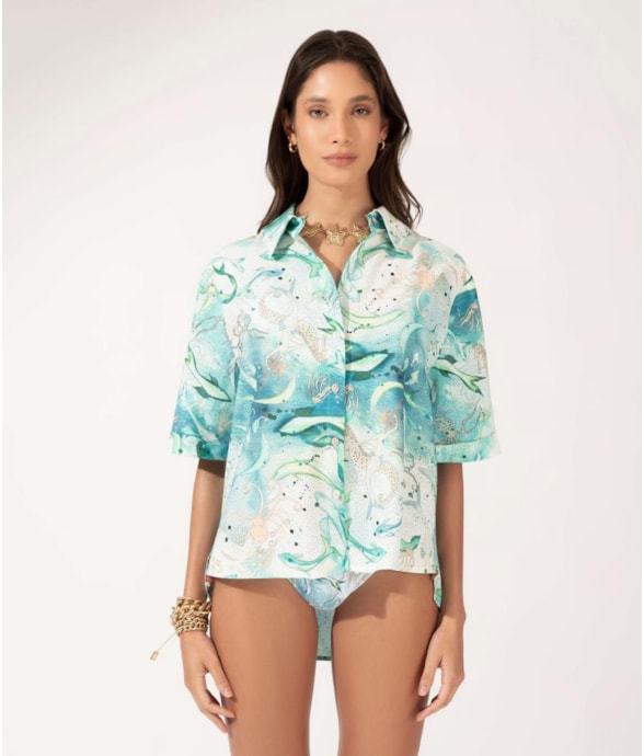 Camisa Sirena Botões Off White