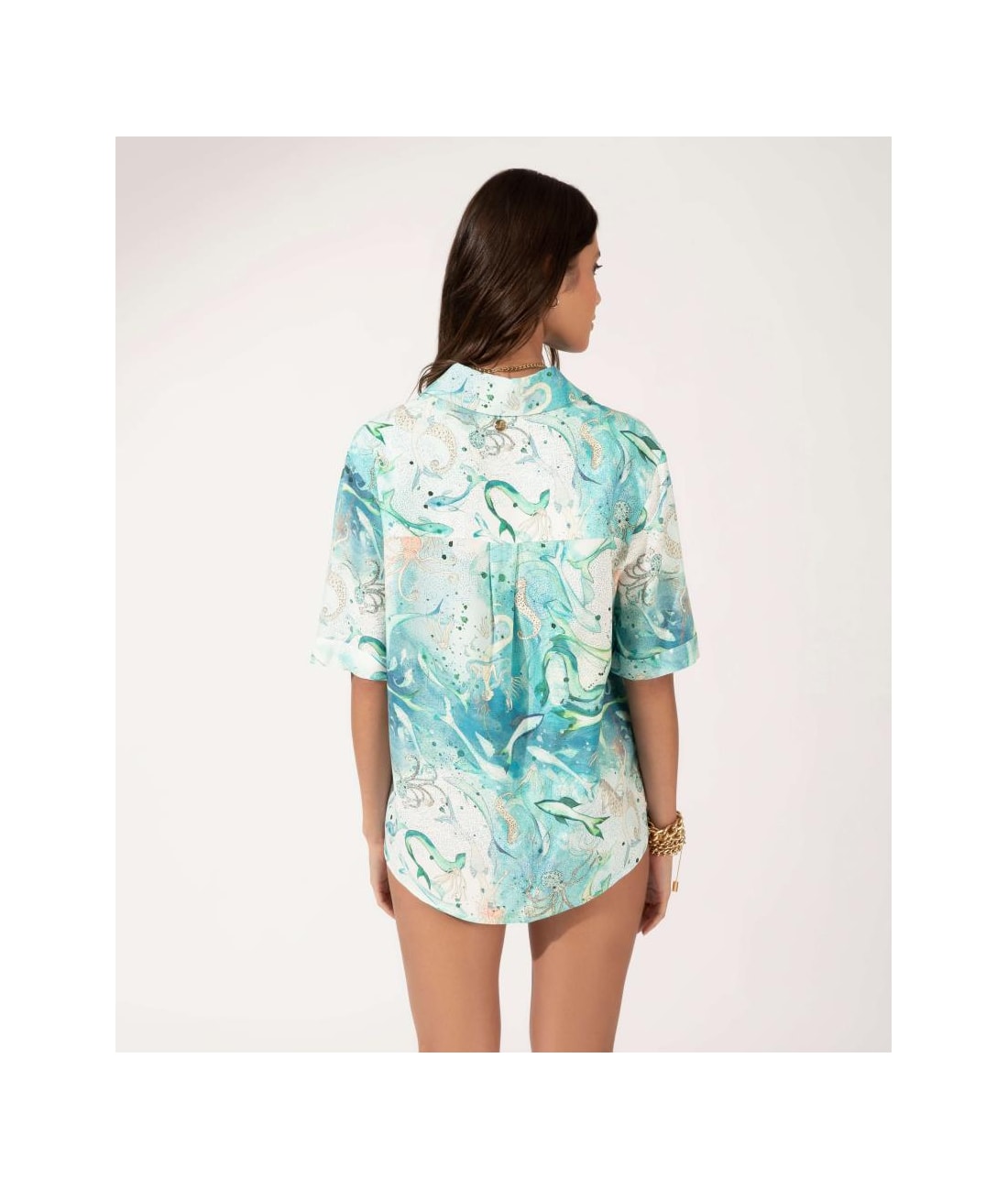 Camisa Sirena Botões Off White