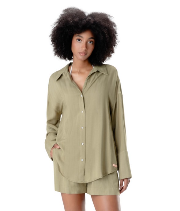 Camisa Visco Frizzo Musgo
