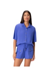 Camisa Visco Texture Azul Bic