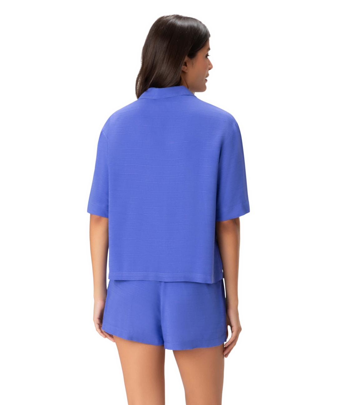 Camisa Visco Texture Azul Bic