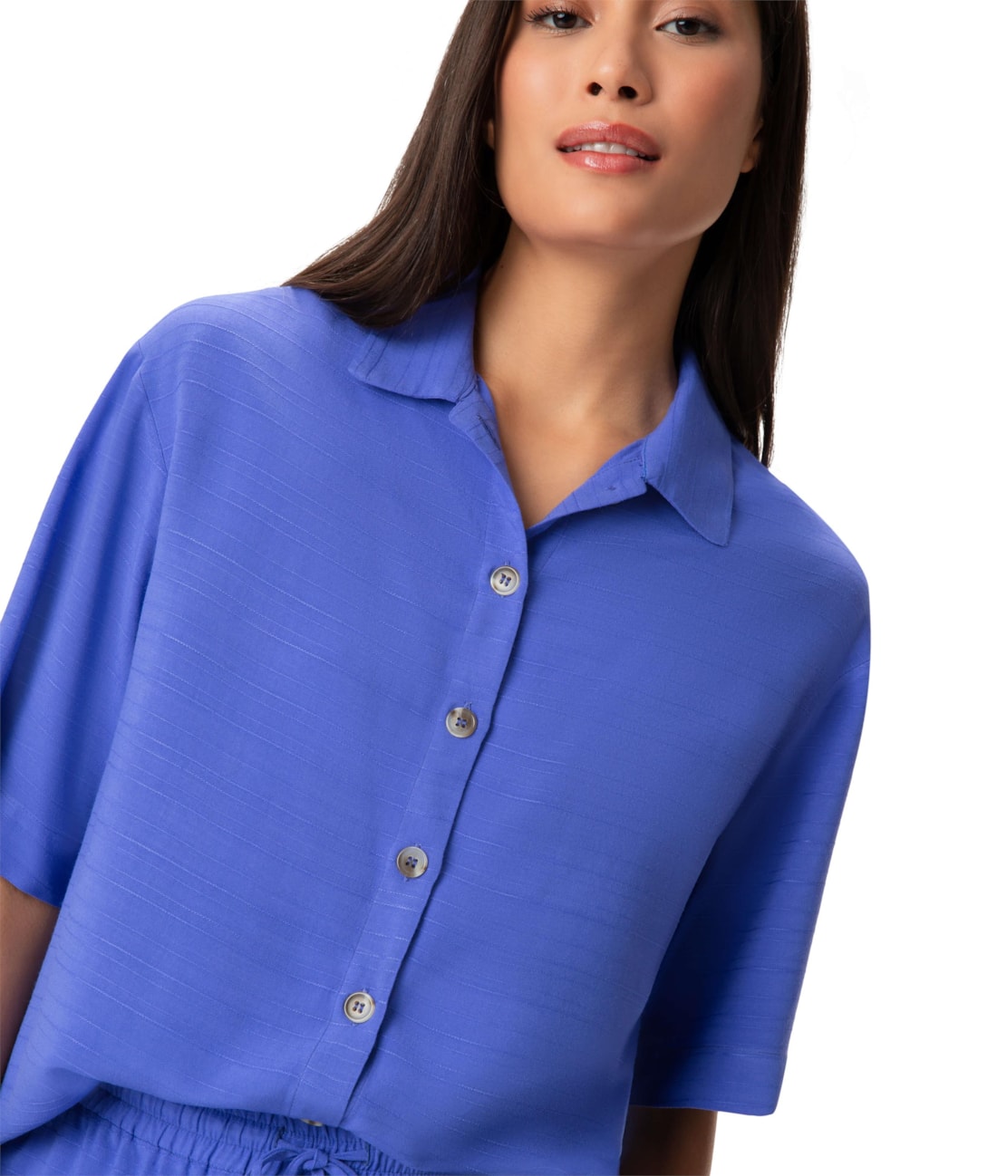 Camisa Visco Texture Azul Bic