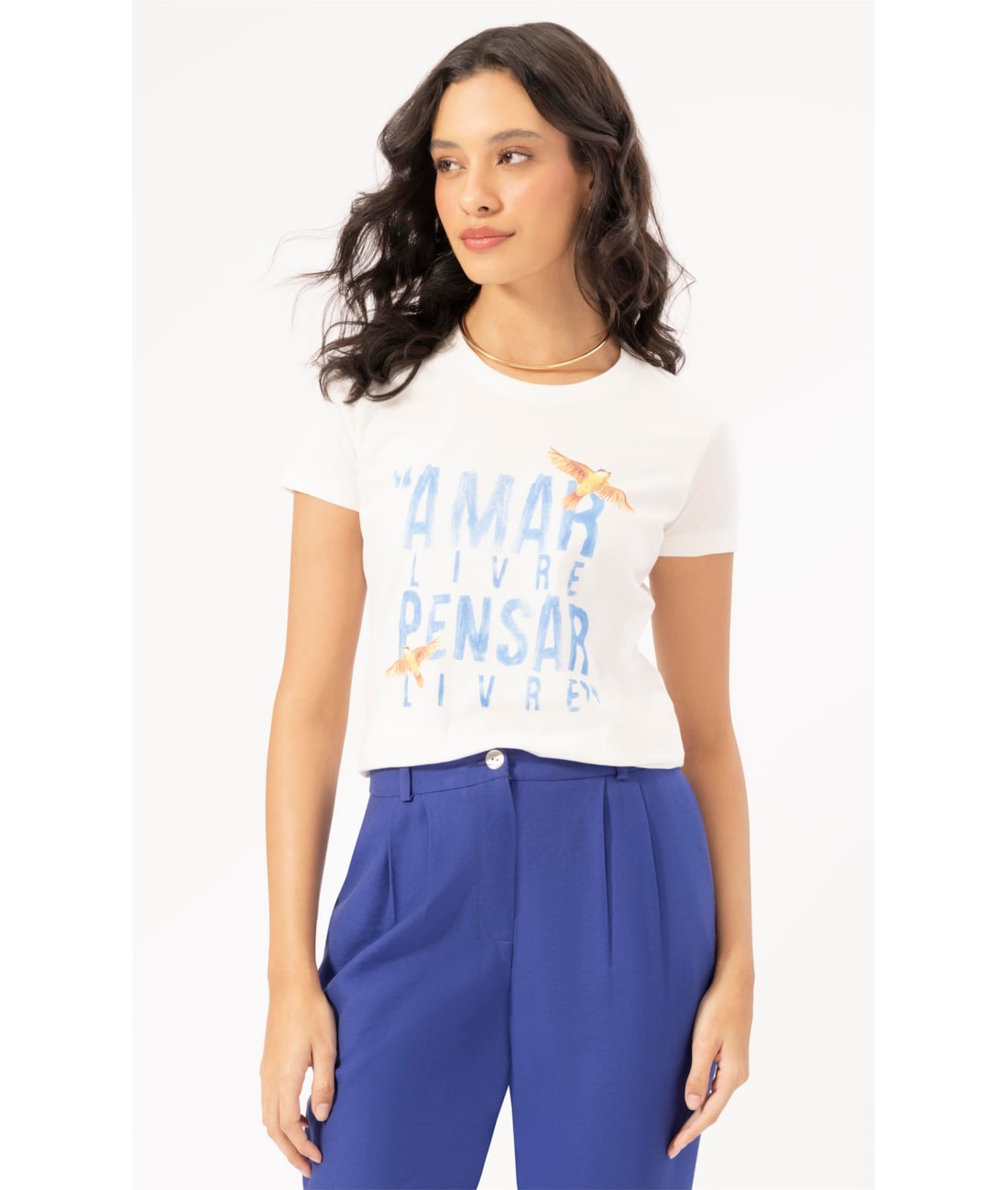 Camiseta Amar Livre Off White
