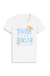 Camiseta Amar Livre Off White