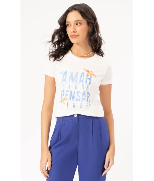 Camiseta Amar Livre Off White