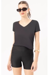 Camiseta Decote v Move Preto