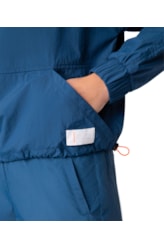 Casaco Com Gola Nylon Azul Jeans