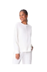 Casaco Holiday Moletom Classic Off White