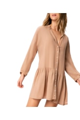 Chemise Resort Camadas Stone Marrom