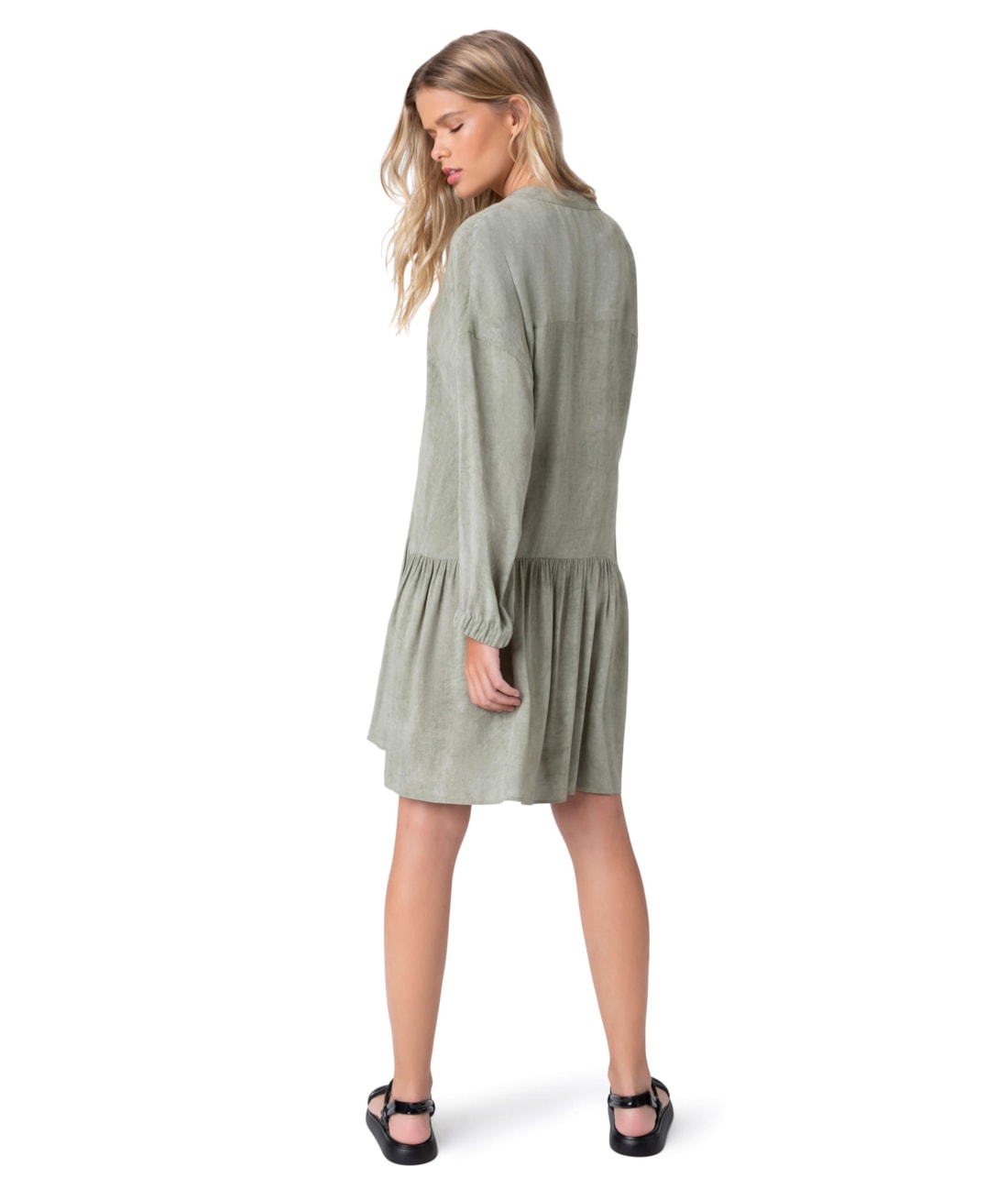 Chemise Resort Camadas Stone Preto
