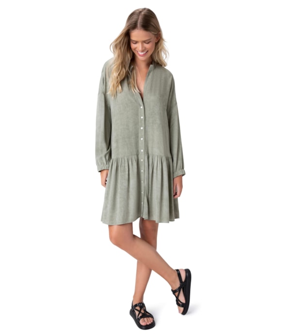 Chemise Resort Camadas Stone Preto