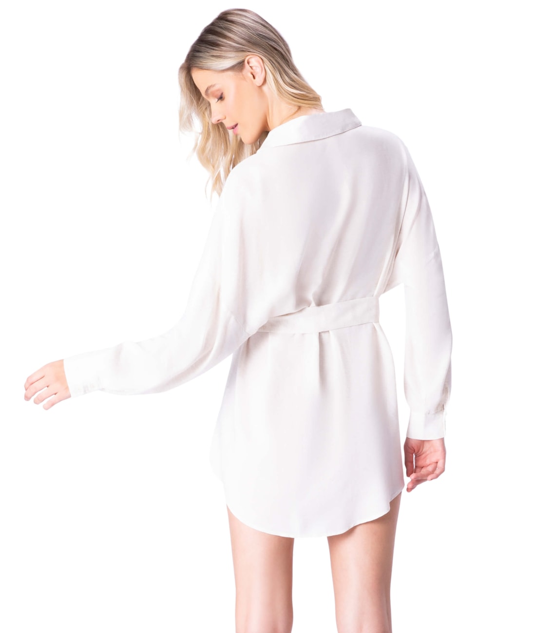 Chemise Resort Linen Blend Branco