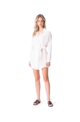 Chemise Resort Linen Blend Branco