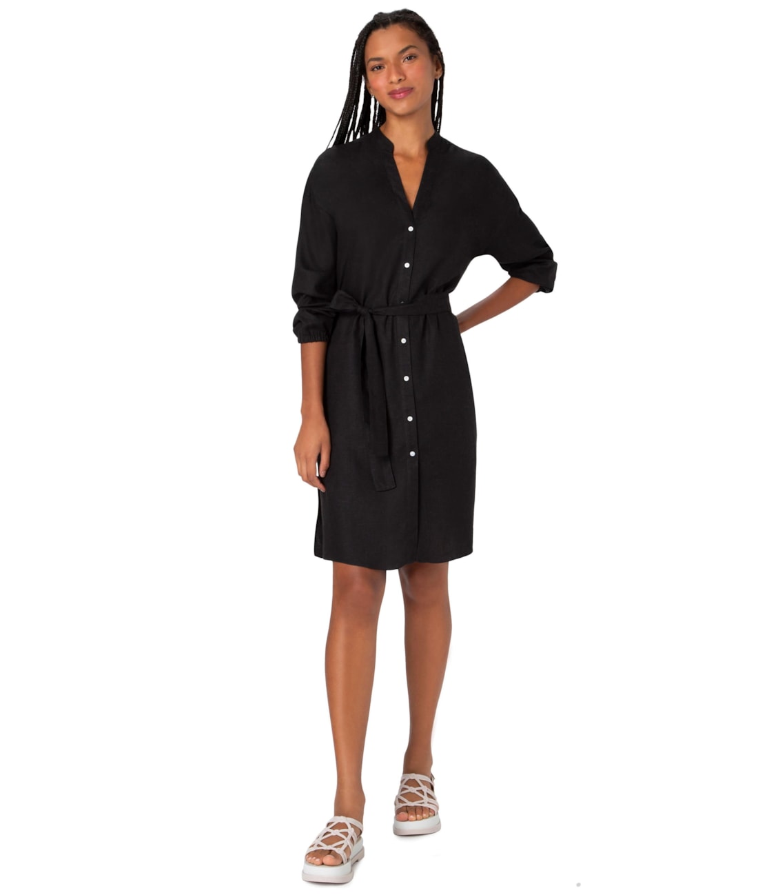 Chemise Visco Linho Preto