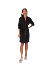 Chemise Visco Linho Preto