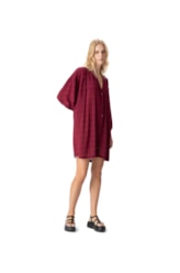 Chemise Visco Texture Bordeaux