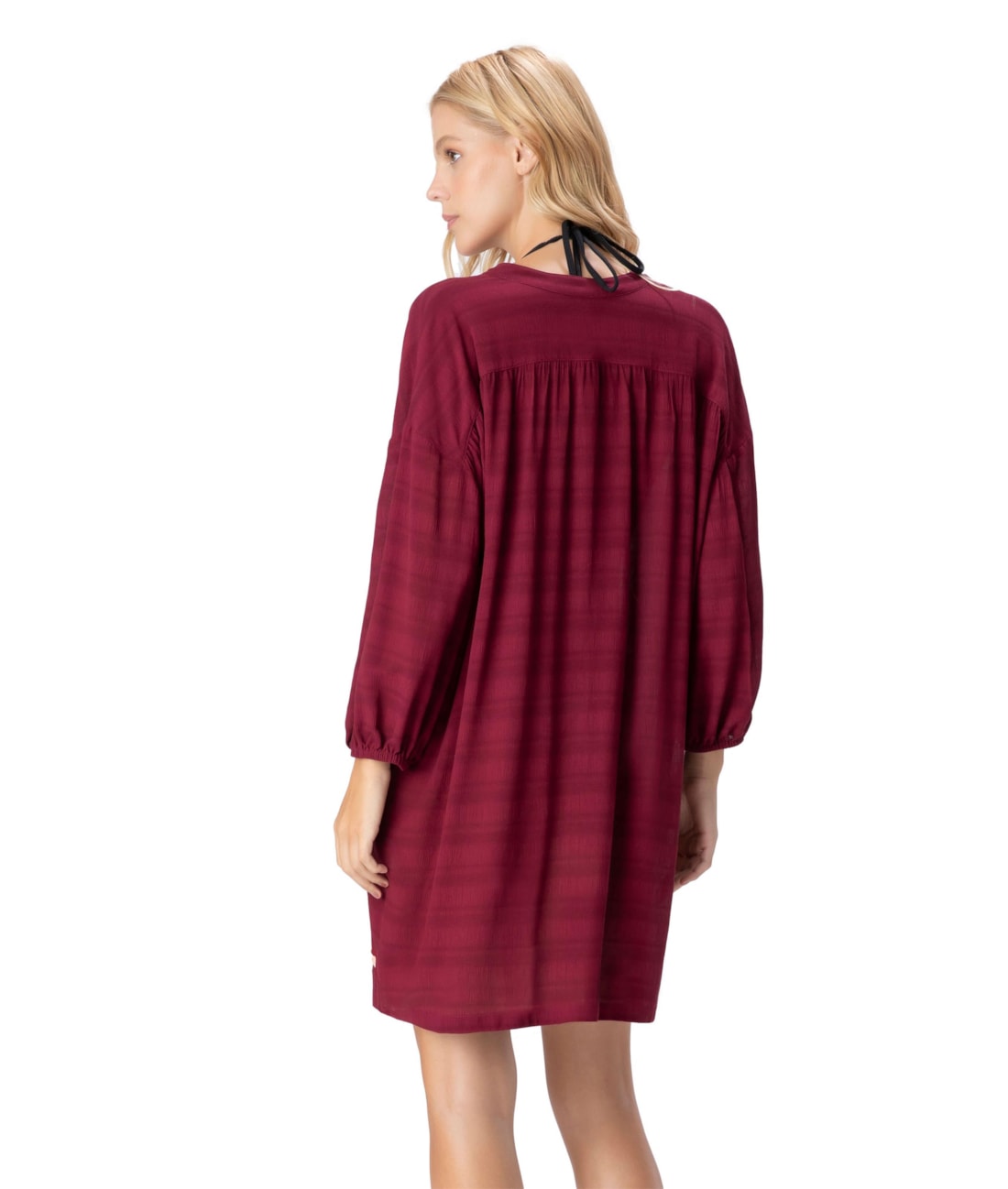 Chemise Visco Texture Bordeaux