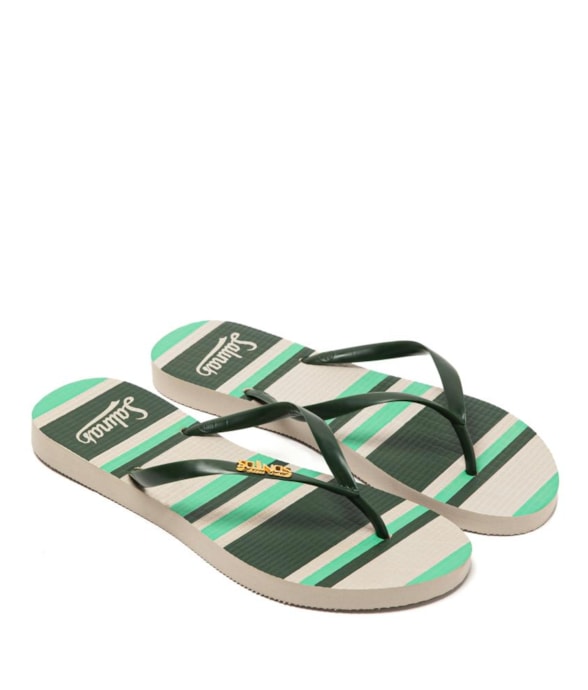 Chinelo Salinas Listras Verde Army