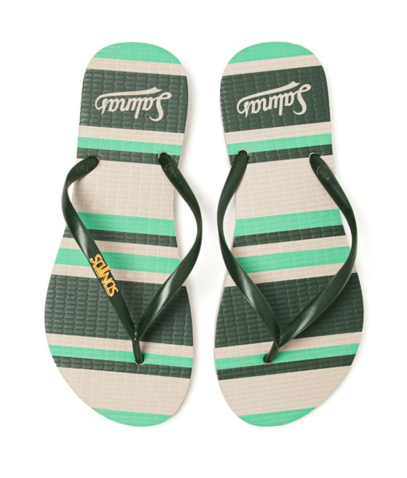 Chinelo Salinas Listras Verde Army