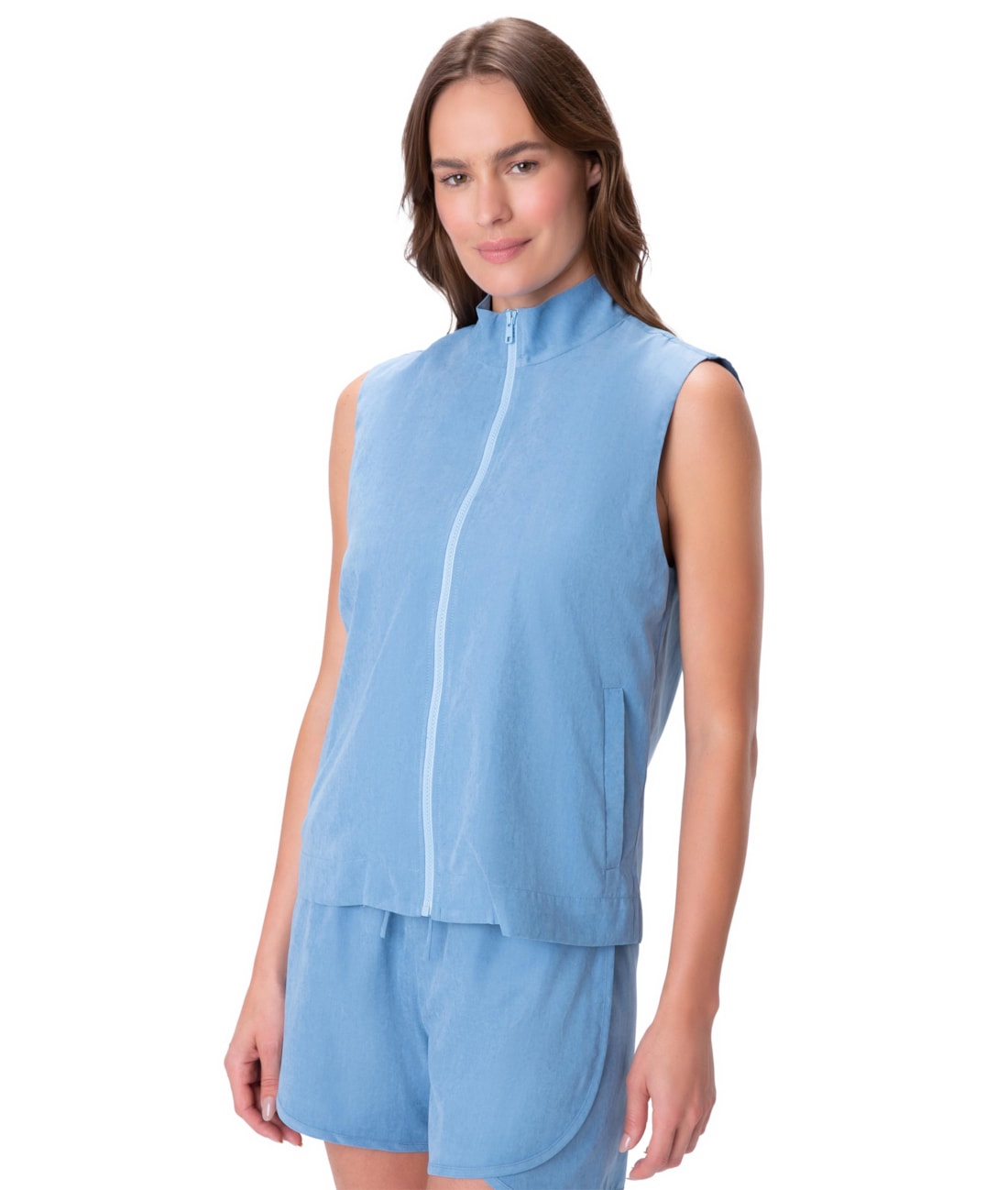 Colete Holiday Nylon Azul Claro