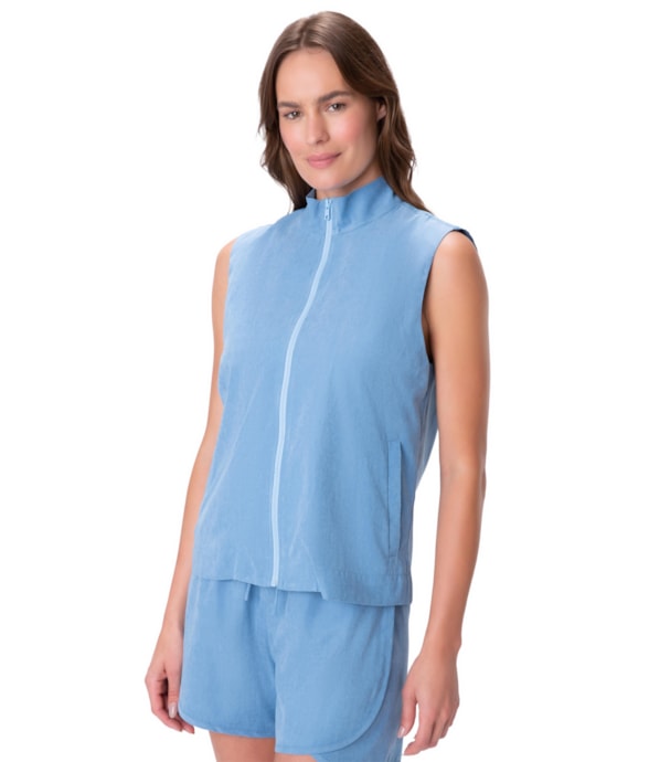 Colete Holiday Nylon Azul Claro