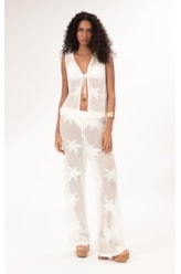 Colete Jacquard Floral Off White