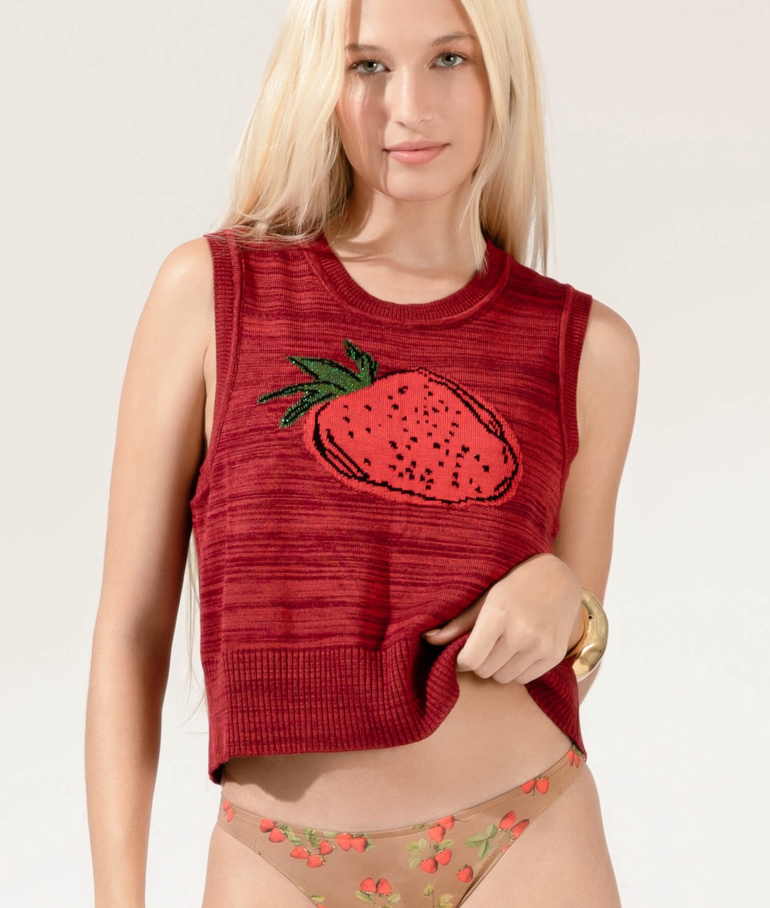 Colete Tricot Berry Vermelho