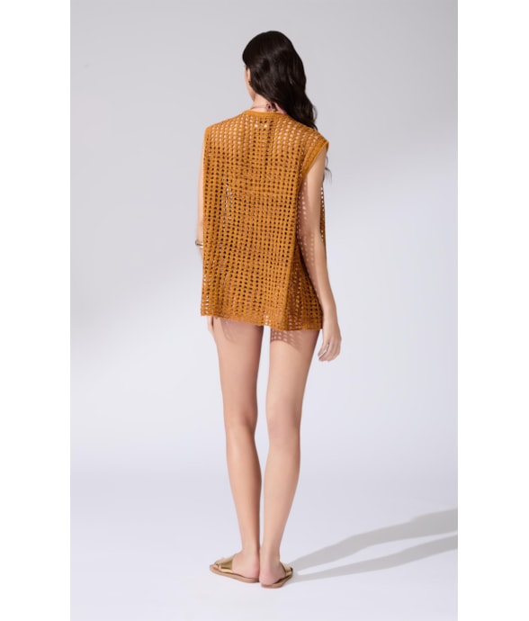 Colete Tricot Cali Mostarda