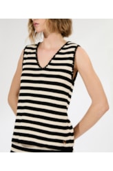Colete Tricot Stripes Preto