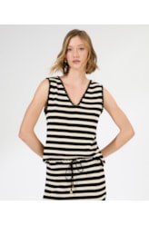 Colete Tricot Stripes Preto