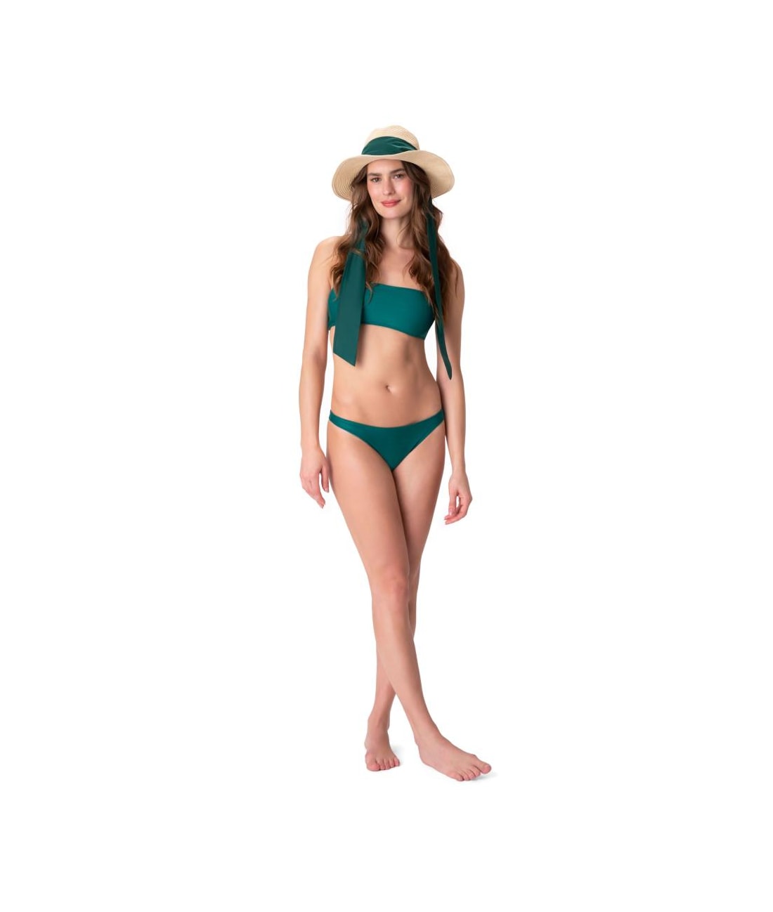 Conjunto Samana Top Faixa Verde Escuro