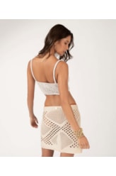 Cropped Tricot Crochet Areia
