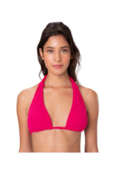 Ecom Top Triangulo Lenço Canelado Pink