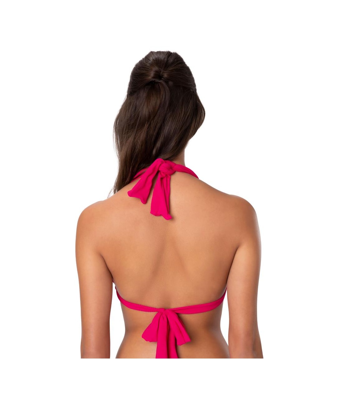 Ecom Top Triangulo Lenço Canelado Pink