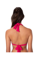 Ecom Top Triangulo Lenço Canelado Pink