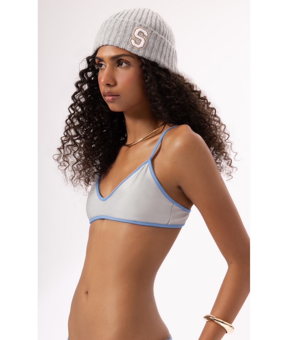 Gorro s Bordado Aspen Cinza Claro