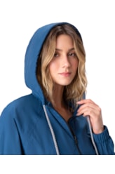 Jaqueta Holiday Com Capuz Azul Jeans
