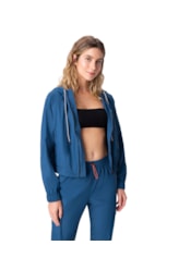 Jaqueta Holiday Com Capuz Azul Jeans