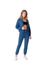Jaqueta Holiday Com Capuz Azul Jeans