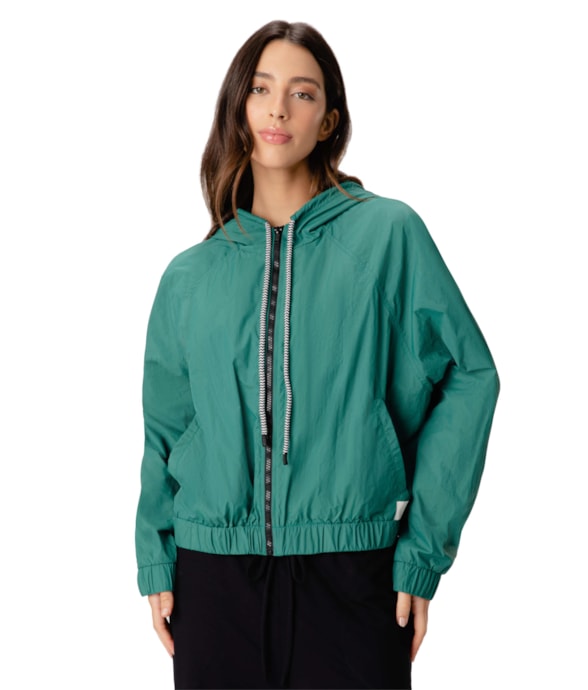Jaqueta Holiday Com Capuz Verde Escuro