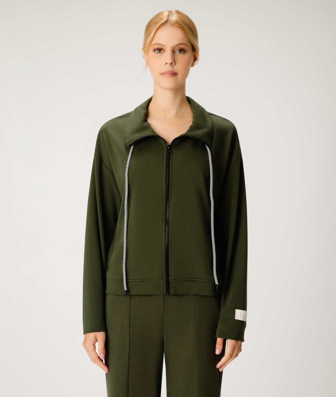 Jaqueta Linen Visco Verde Militar