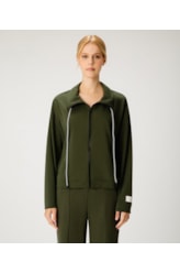 Jaqueta Linen Visco Verde Militar