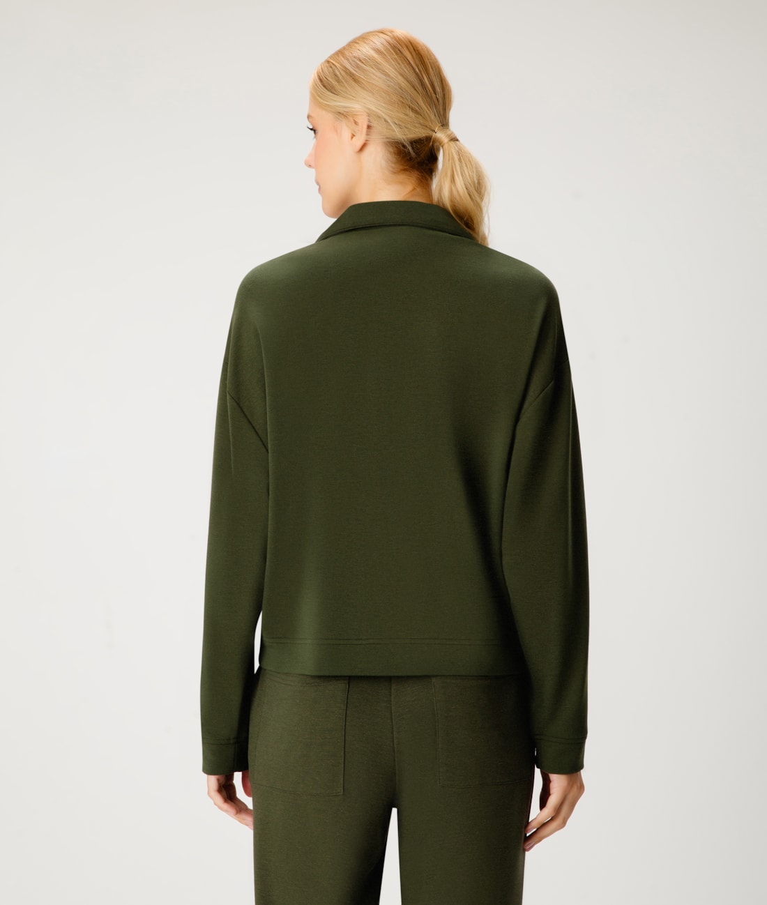 Jaqueta Linen Visco Verde Militar