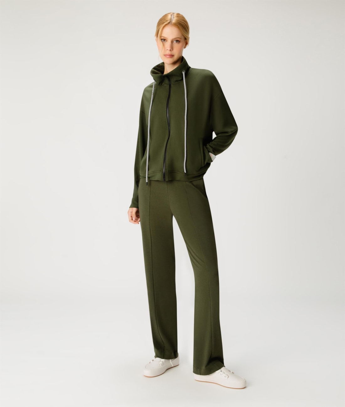 Jaqueta Linen Visco Verde Militar