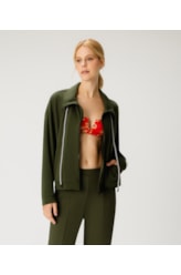 Jaqueta Linen Visco Verde Militar