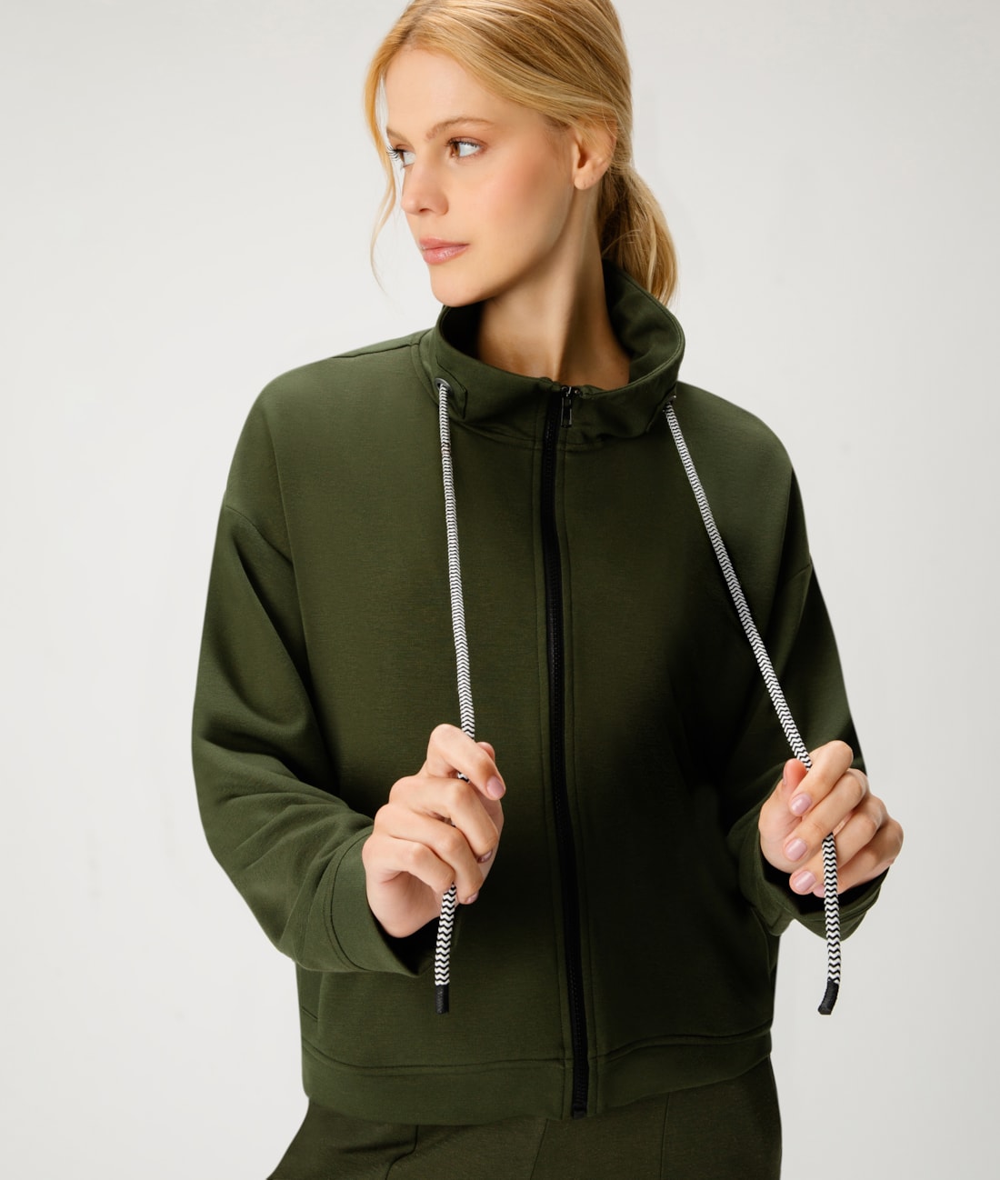 Jaqueta Linen Visco Verde Militar