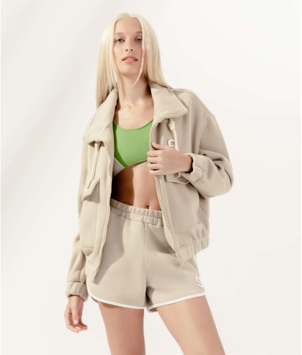 Jaqueta Moletom Velvet Areia