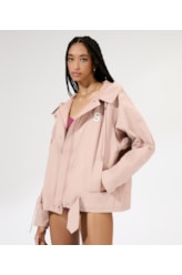 Jaqueta Patch Cotton Nylon Hood Rosa Dusty