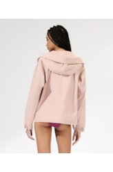 Jaqueta Patch Cotton Nylon Hood Rosa Dusty