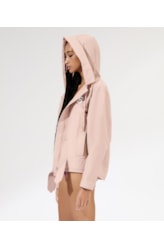 Jaqueta Patch Cotton Nylon Hood Rosa Dusty